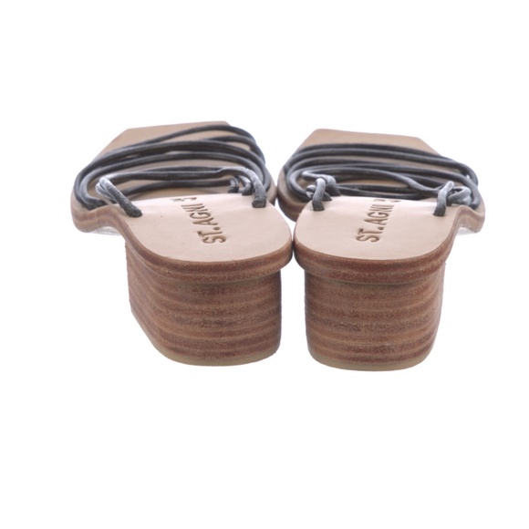 St. Agni Leather Sandals (Black) - Picture 3 of 5